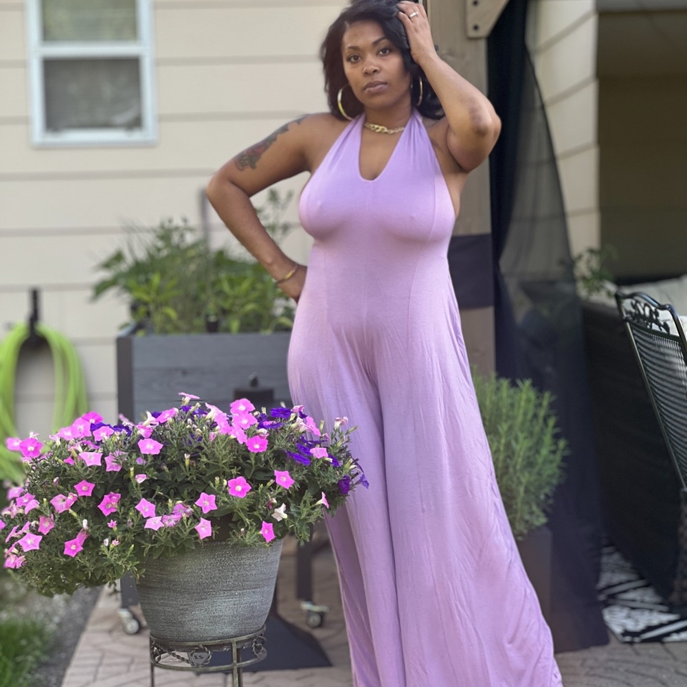 Lavender Halter Jumpsuit